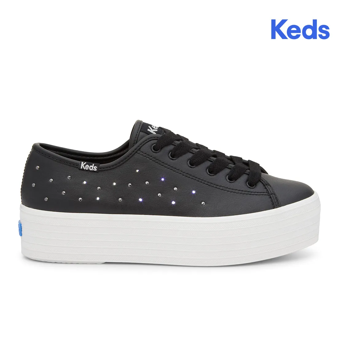 Keds Womens' Triple Up Leather Light Up Black (WH68042)