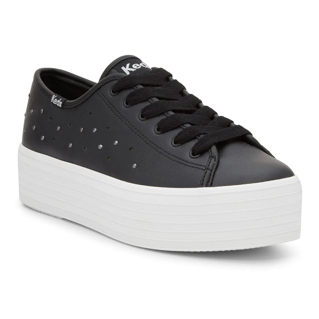 Keds Womens' Triple Up Leather Light Up Black (WH68042)