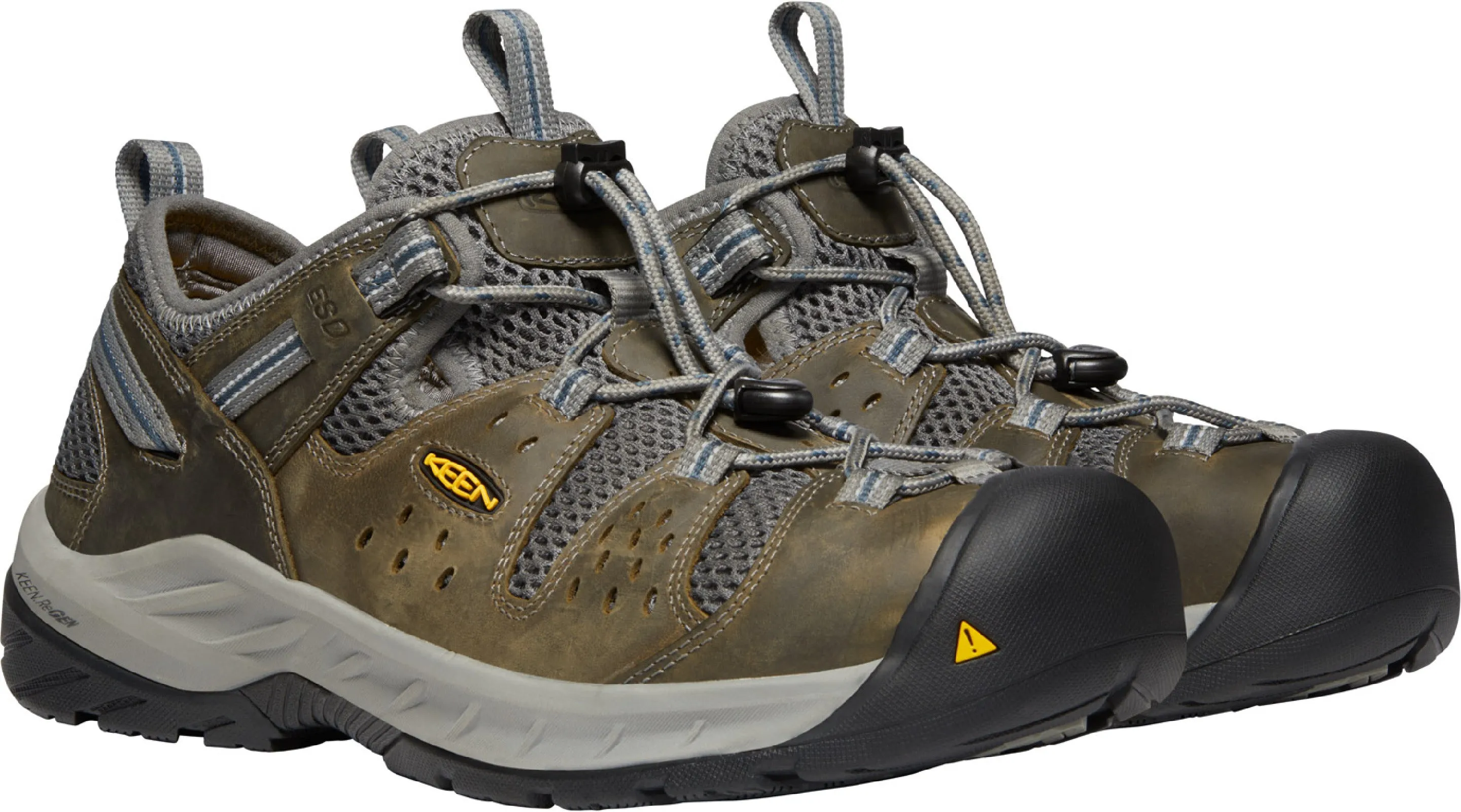 'Keen Utility' Men's Atlanta Cool EH ESD Steel Toe - Gargoyle / Midnight Navy