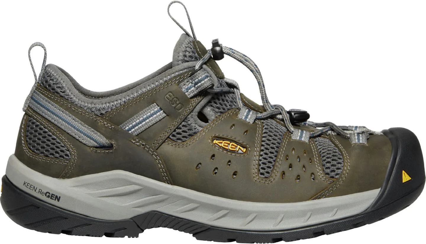 'Keen Utility' Men's Atlanta Cool EH ESD Steel Toe - Gargoyle / Midnight Navy