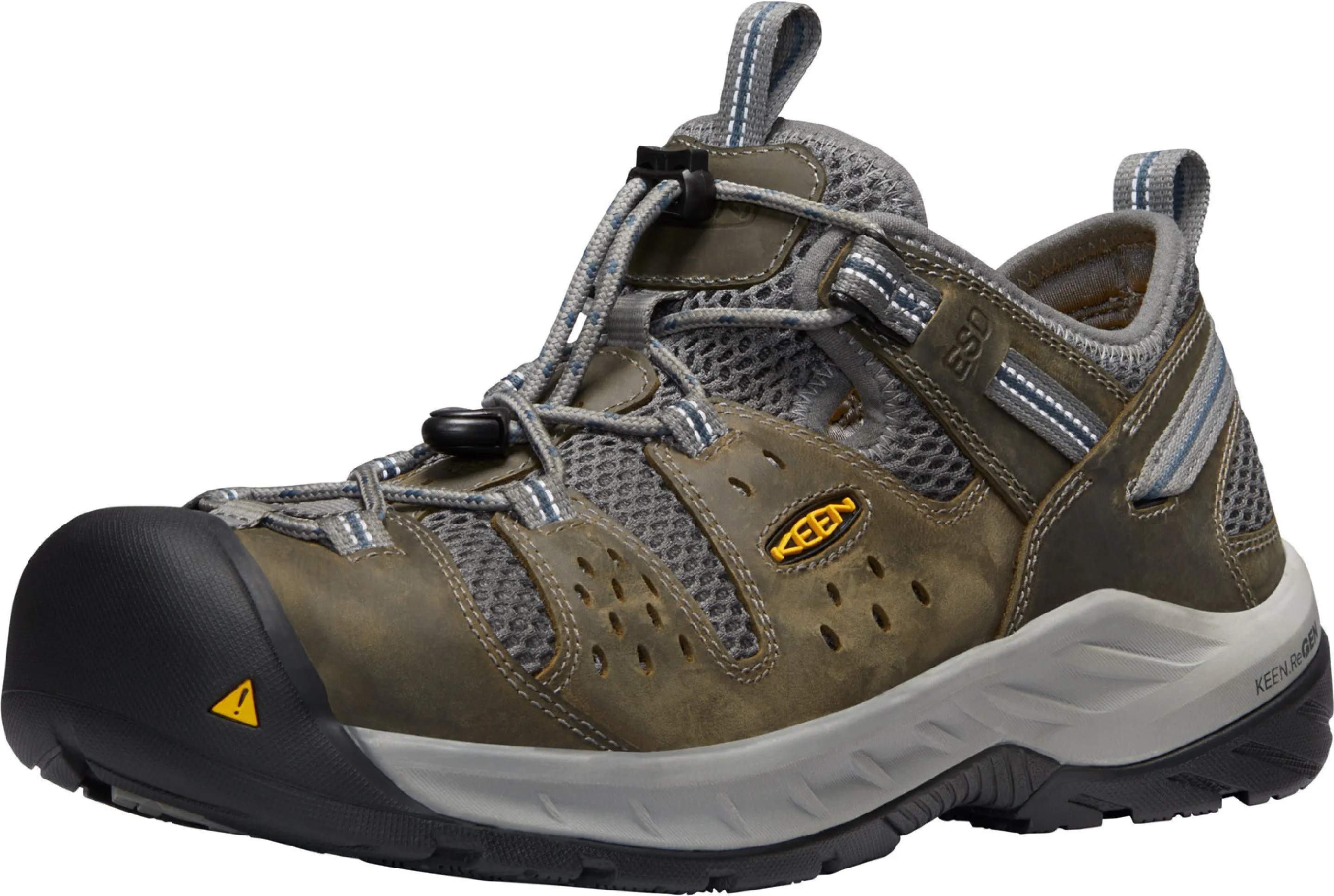 'Keen Utility' Men's Atlanta Cool EH ESD Steel Toe - Gargoyle / Midnight Navy