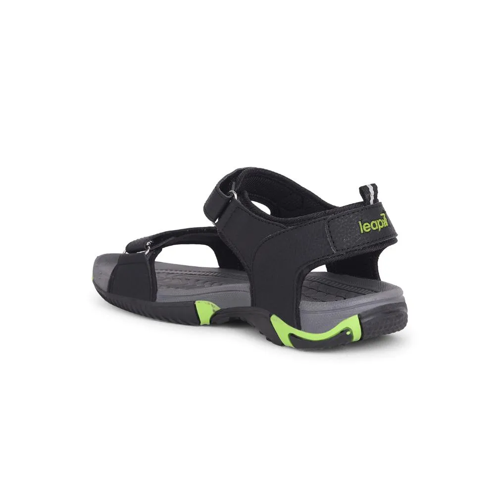 Leap7x By Liberty Mens ANDORRA Black Sporty Casual Sandal