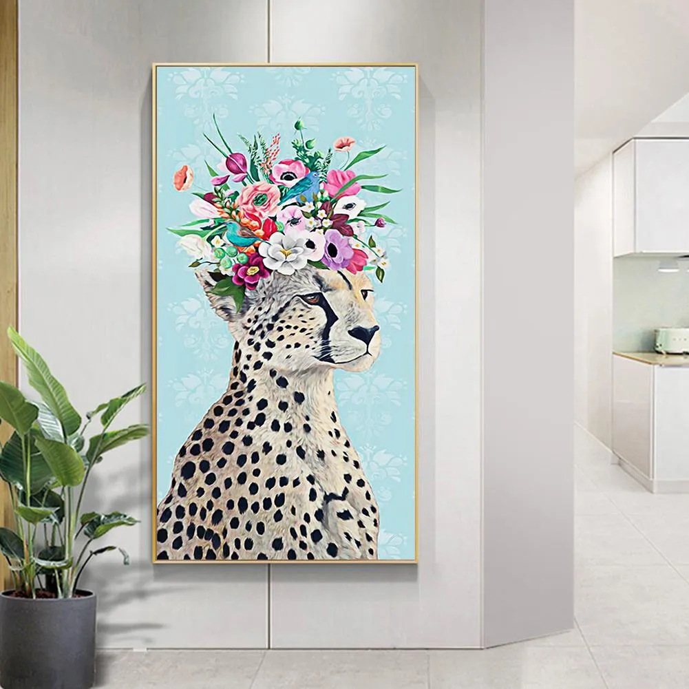 Leopard - Special Shaped Diamond - 45x85CM