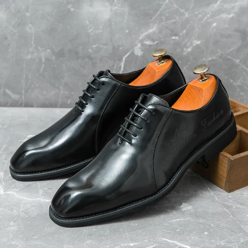 Letter Graving Formal Oxford Shoes