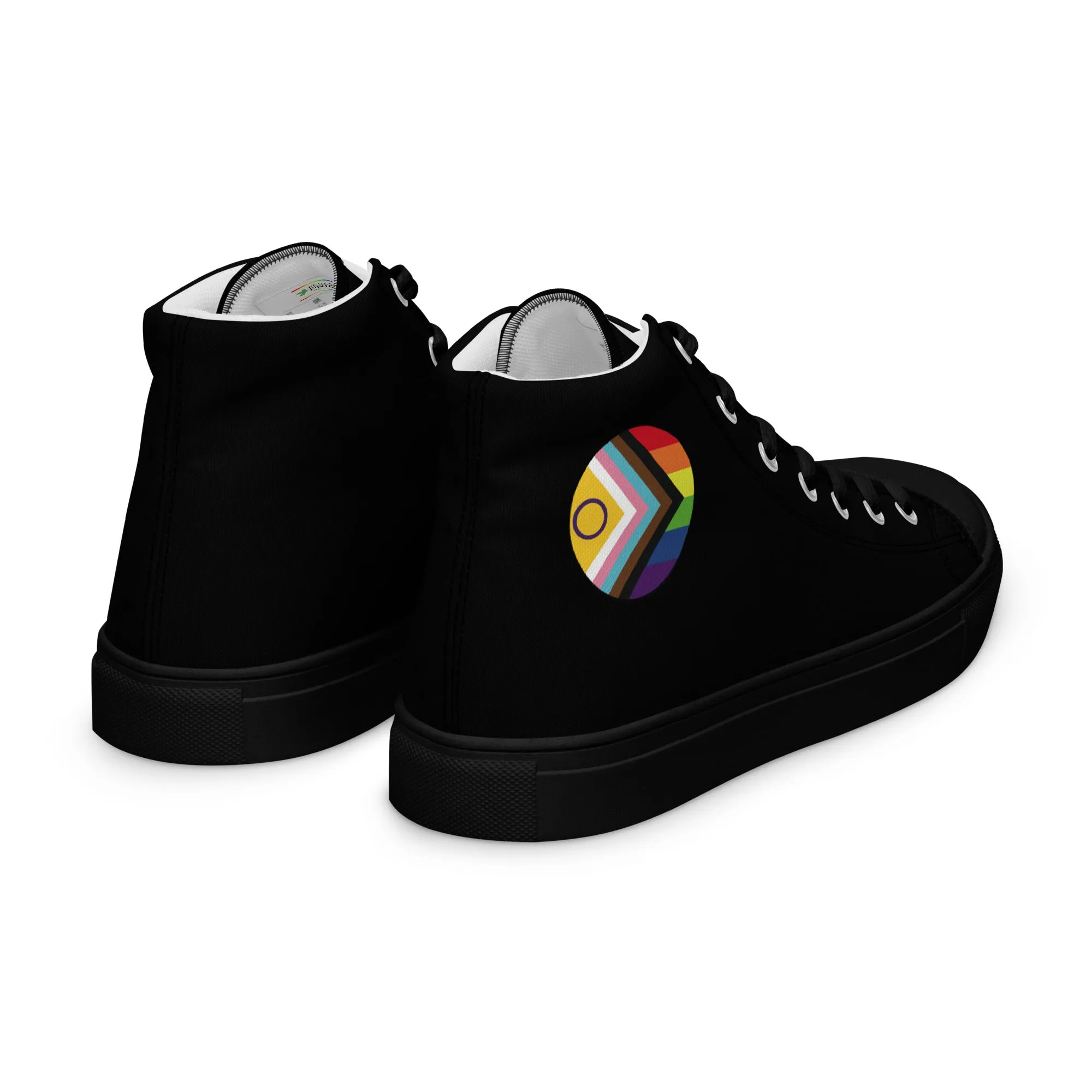 LGBTQ Intersex Progress Pride Women’s High Top Canvas Athletic Shoes