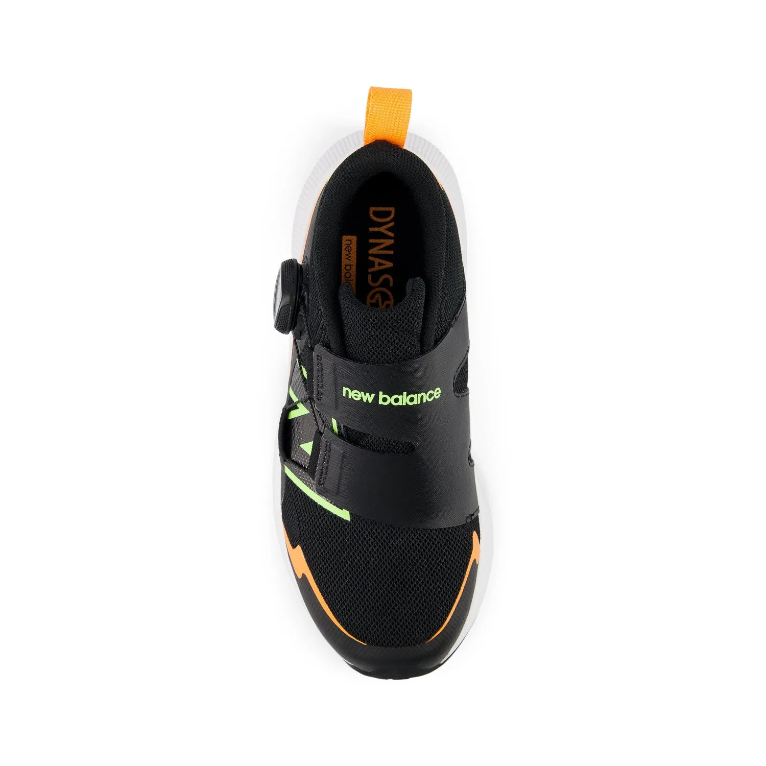 Little Kid's New Balance DynaSoft Reveal v4 BOA Color: Black with Lime Glo