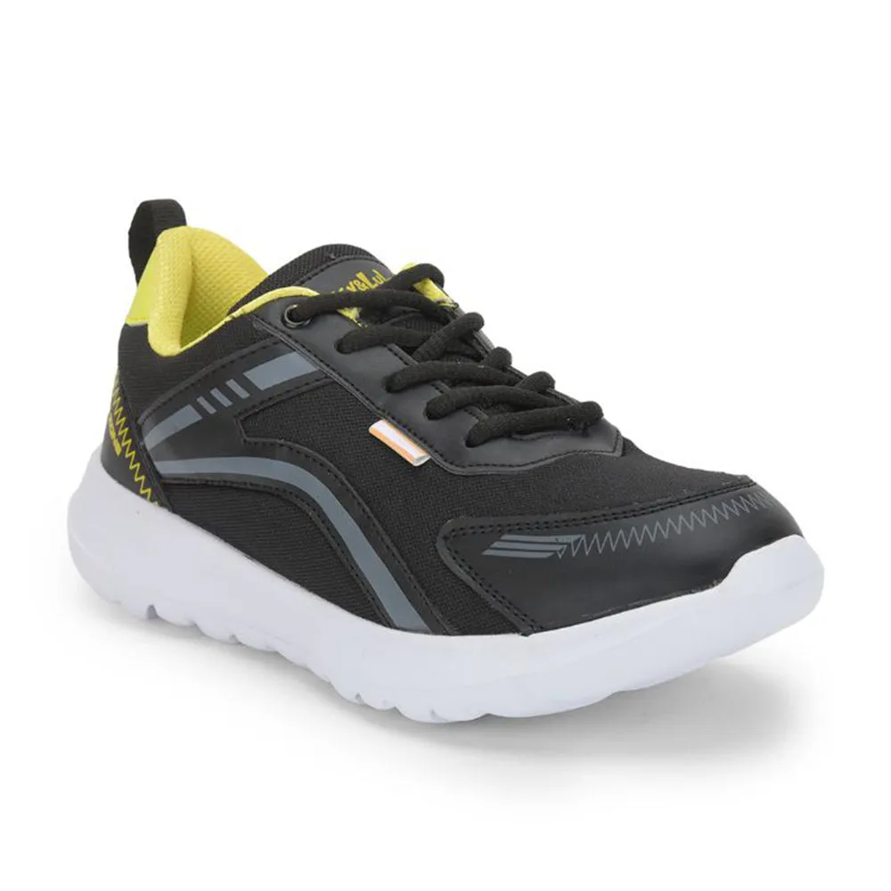 Lucy & Luke Lacing Black Sports Shoes For Kids ZEAL-L By Liberty