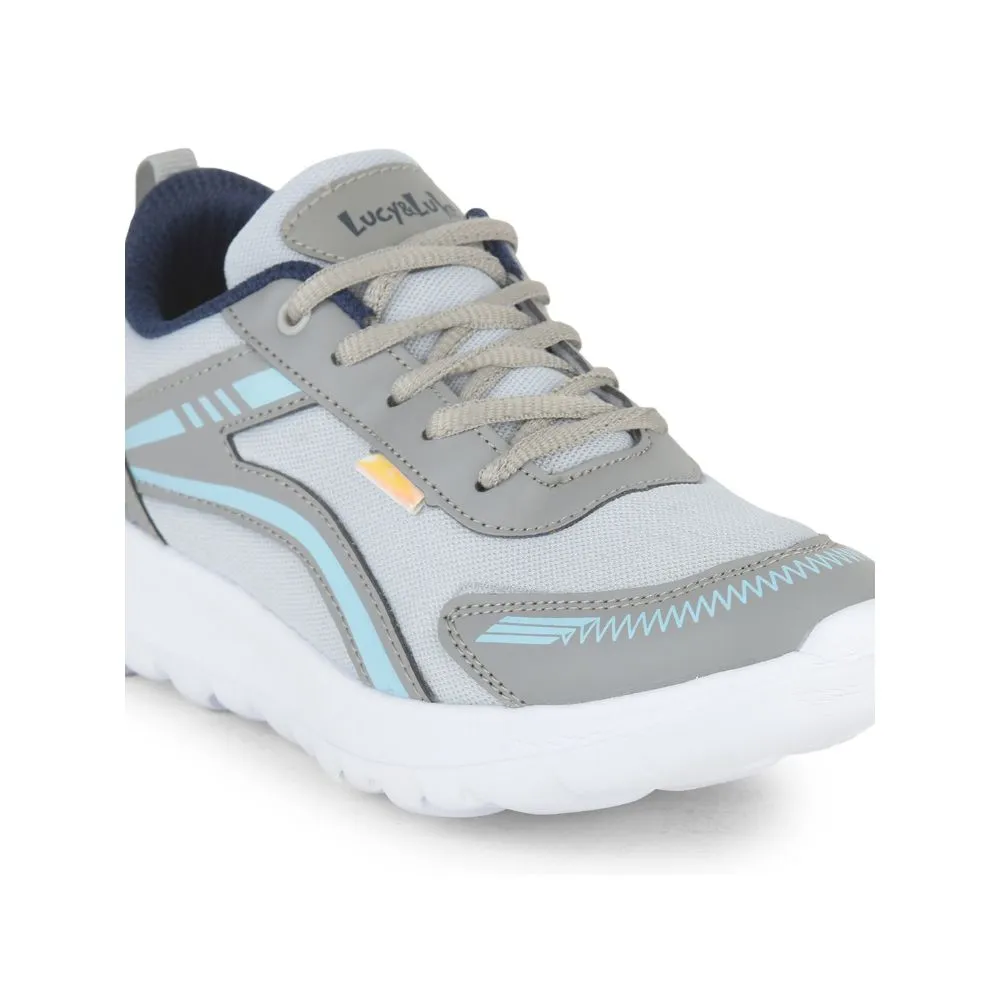 Lucy & Luke Lacing Grey Sports Shoes For Kids ZEAL-L By Liberty