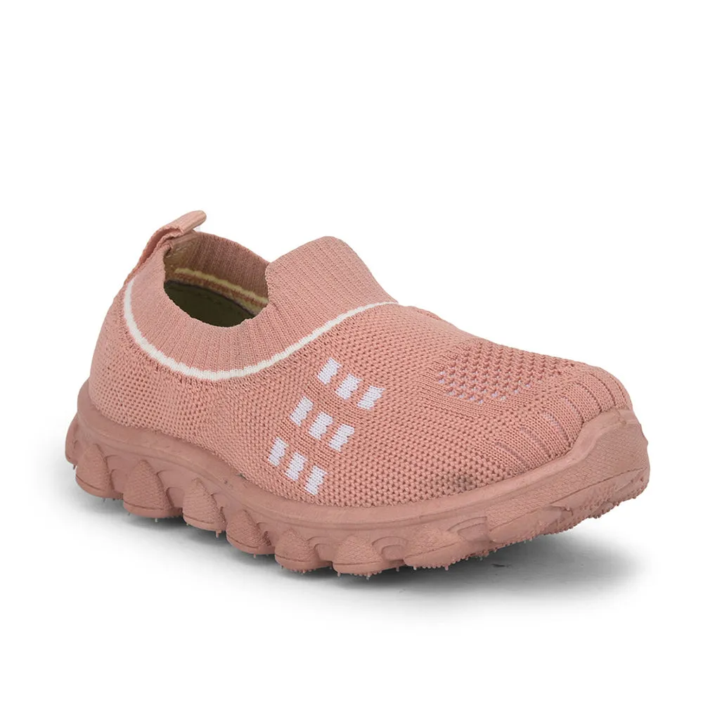 Lucy & Luke (Peach) Casual Non Lacing Shoes For Kids KDL-07 By Liberty