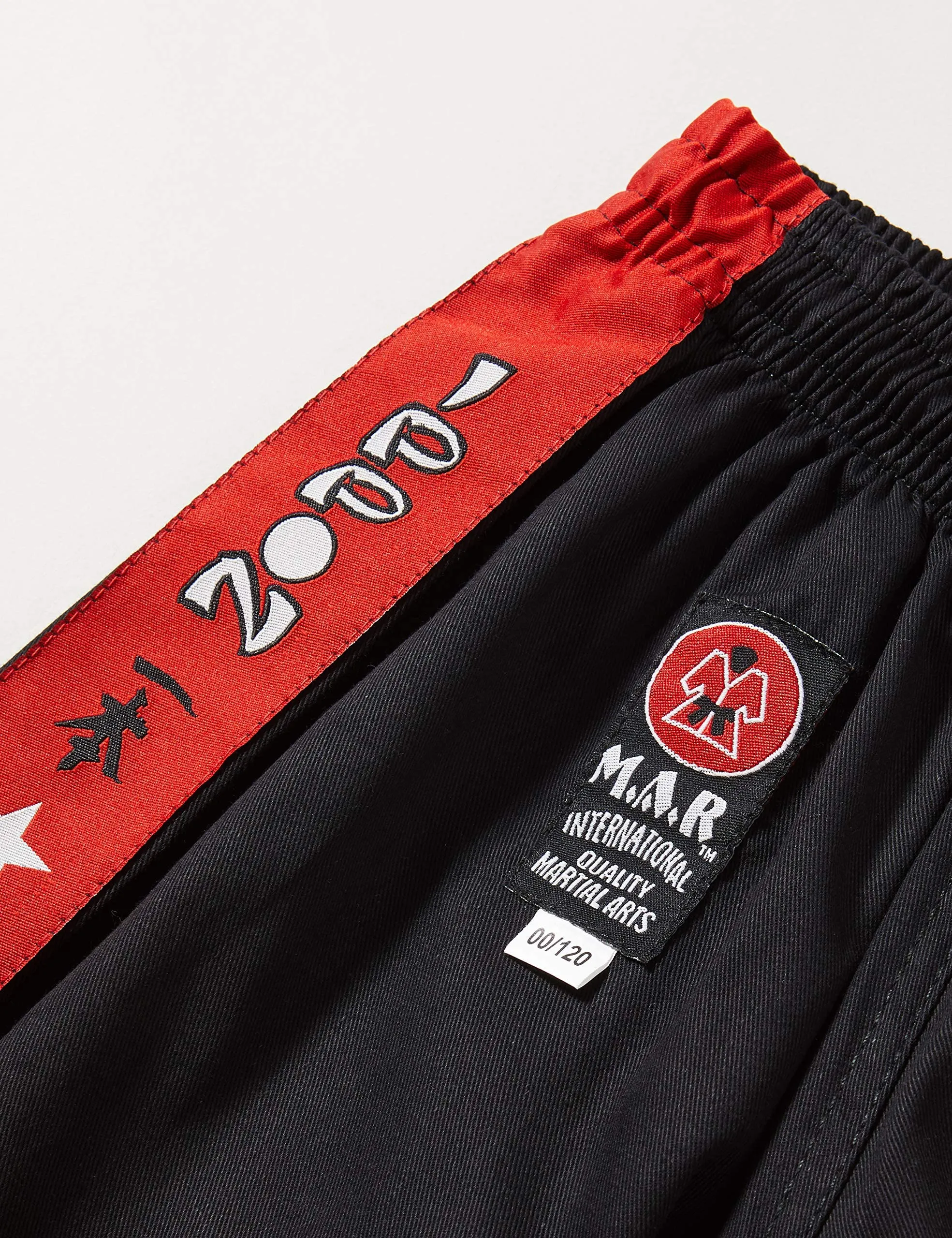 MAR-012 | Black & Red Designer Karate Uniform (8oz Fabric)   FREE BELT