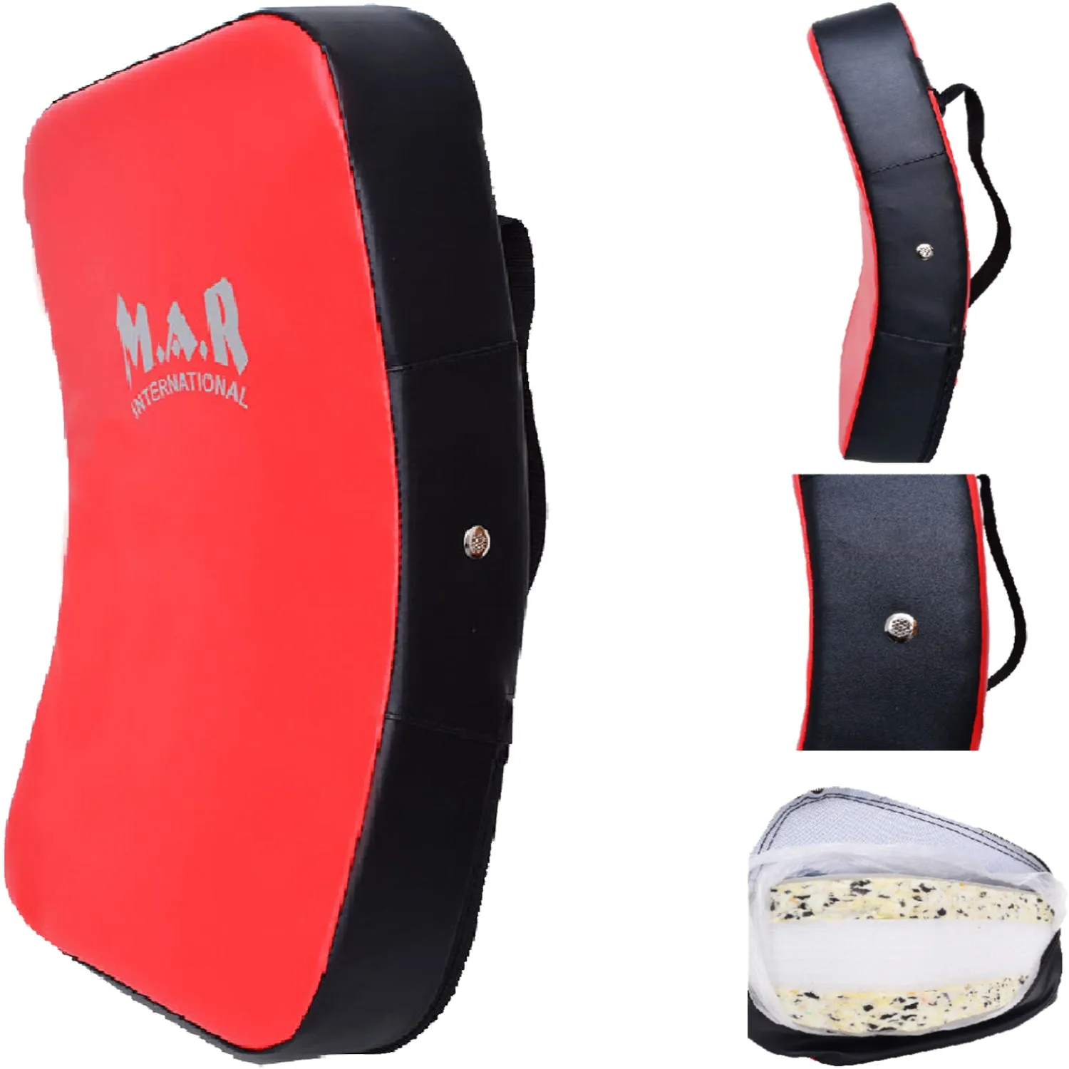 MAR-208E | Red Black Heavy Duty Curved Large Striking Shield