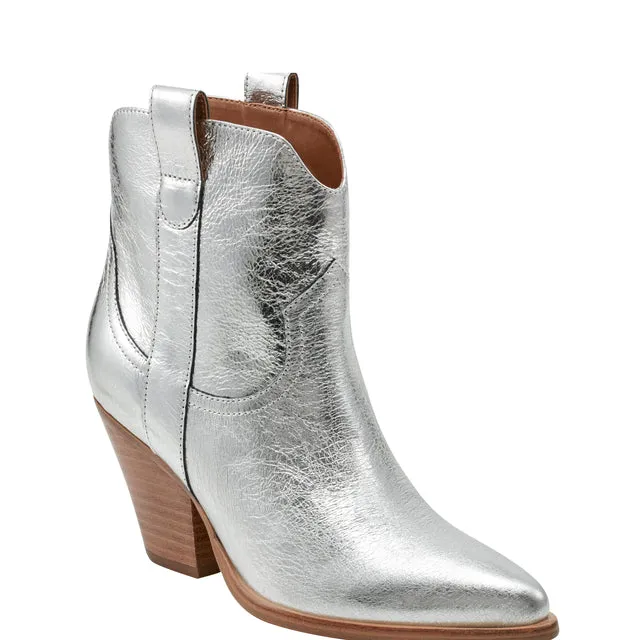 Marc Fisher Marlie Western Bootie in Silver