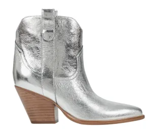 Marc Fisher Marlie Western Bootie in Silver