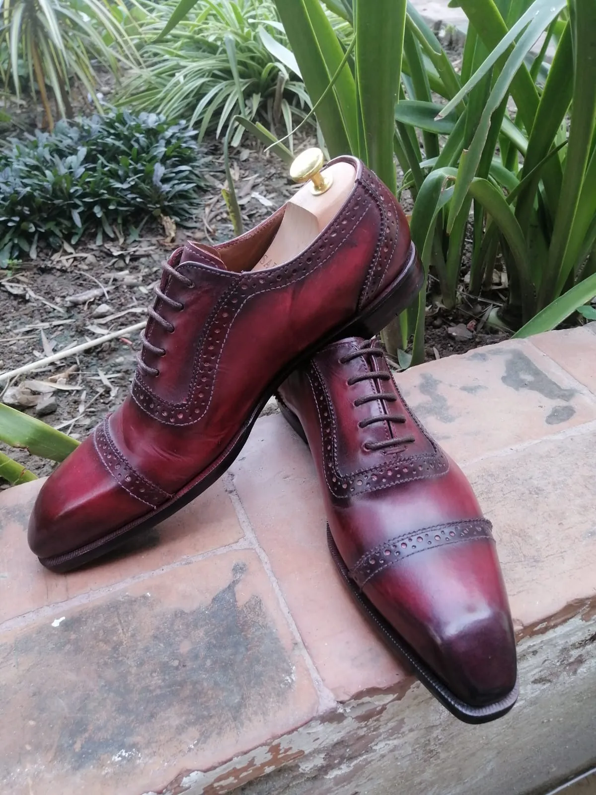 Martino - Burgundy Cap-toe Shoes