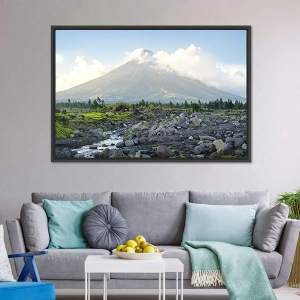 Mayon Volcano  Philippines Canvas Wall Art