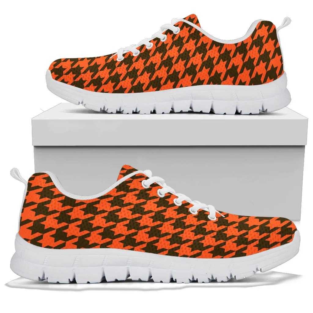 Mesh Sneaker_Brown on Orange_C_HT Pattern