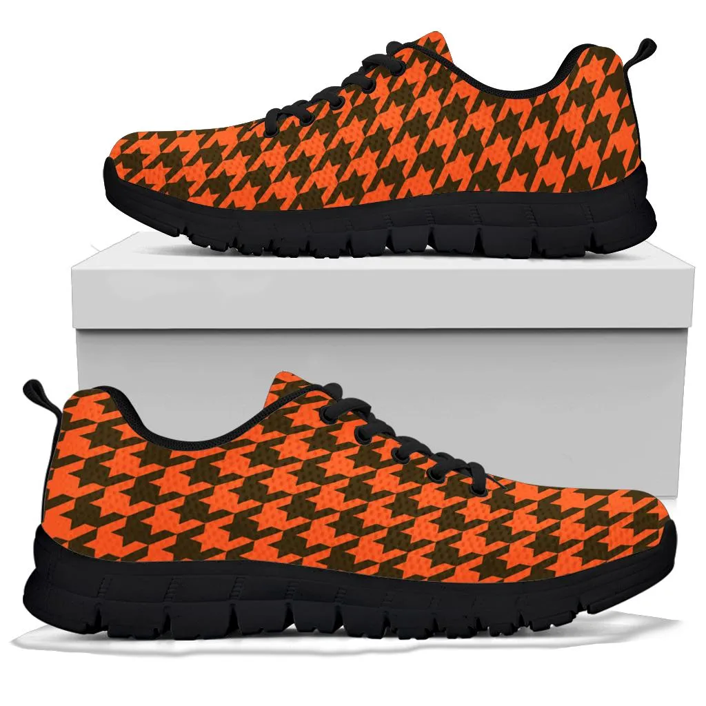 Mesh Sneaker_Brown on Orange_C_HT Pattern