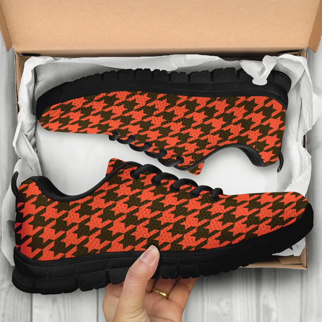 Mesh Sneaker_Brown on Orange_C_HT Pattern