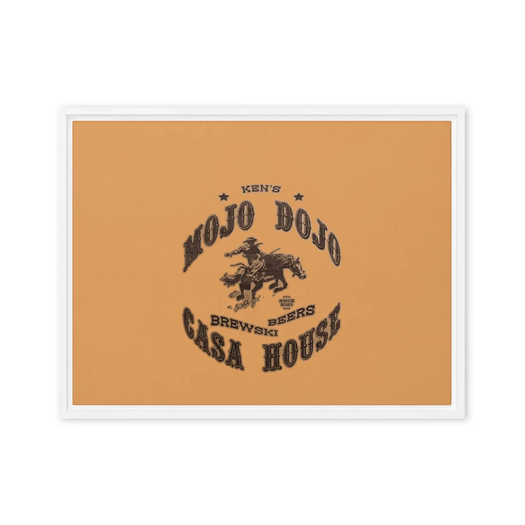 Mojo Dojo Casa House Framed canvas