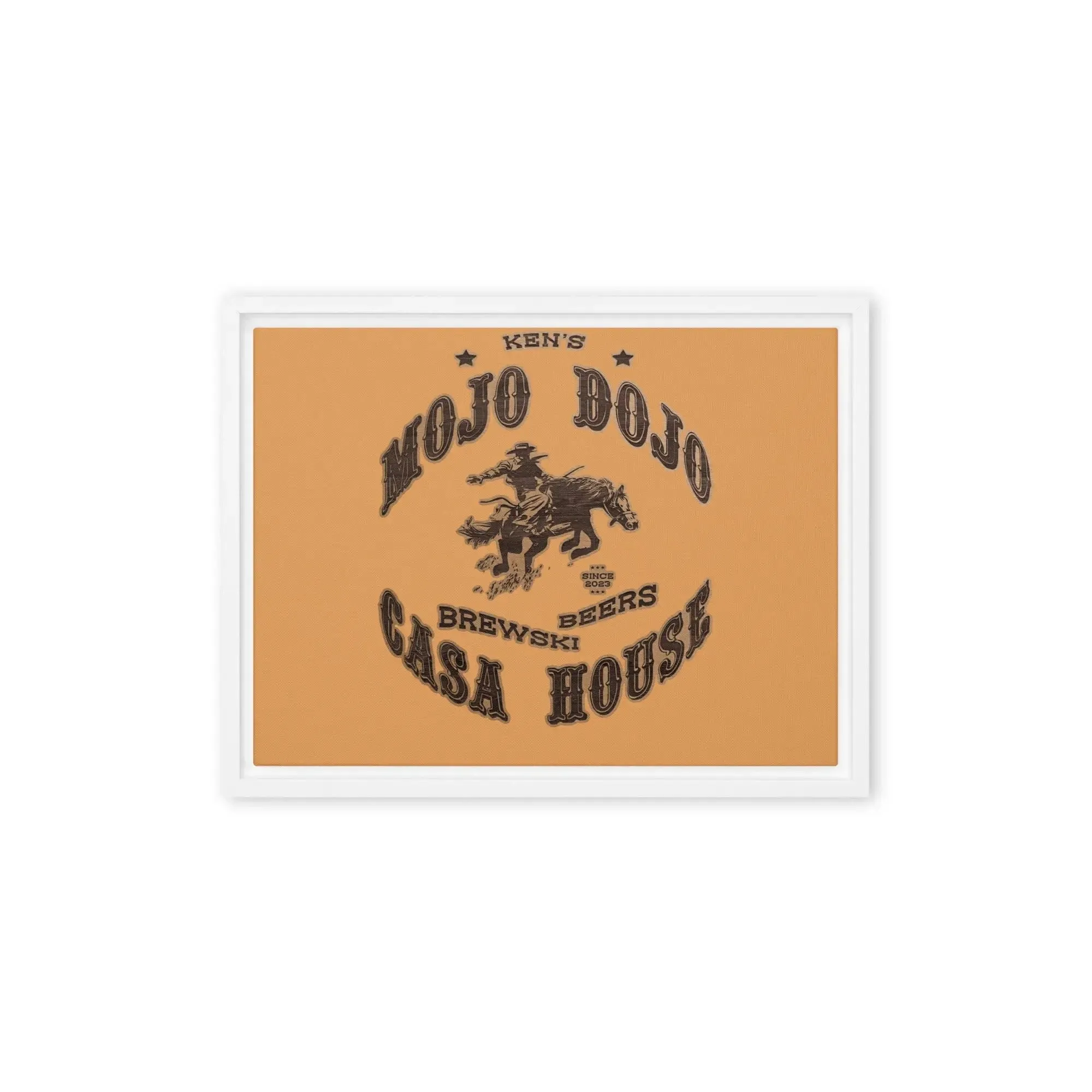 Mojo Dojo Casa House Framed canvas