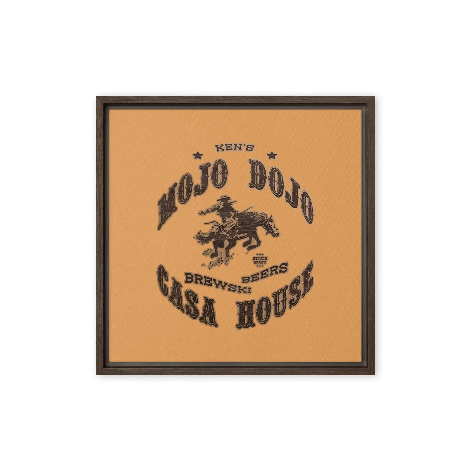 Mojo Dojo Casa House Framed canvas