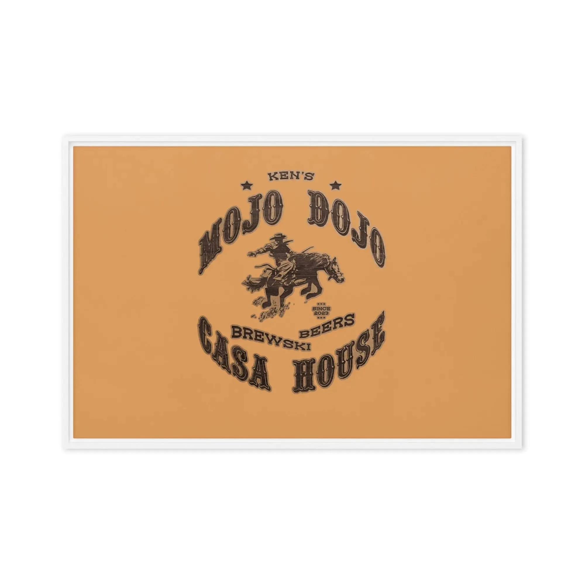 Mojo Dojo Casa House Framed canvas