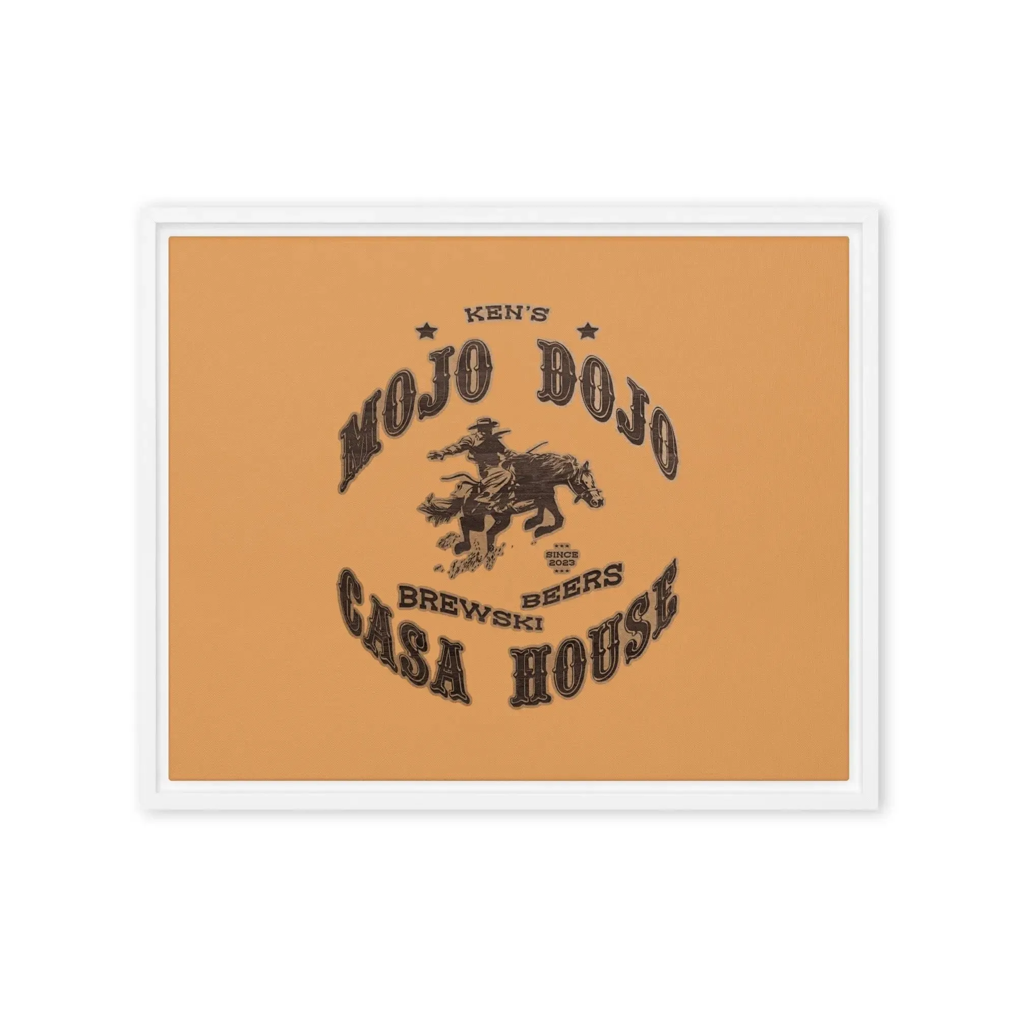 Mojo Dojo Casa House Framed canvas