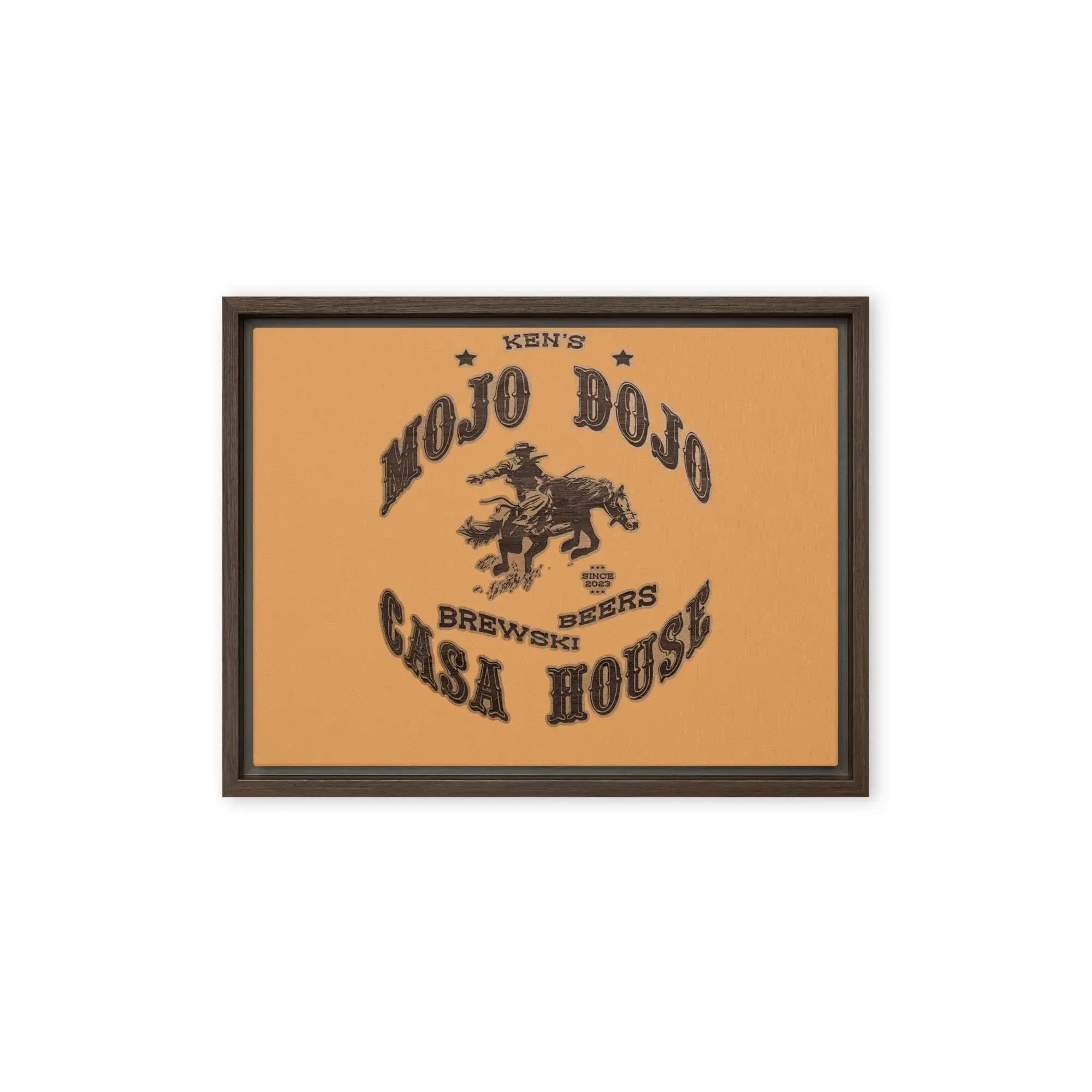 Mojo Dojo Casa House Framed canvas