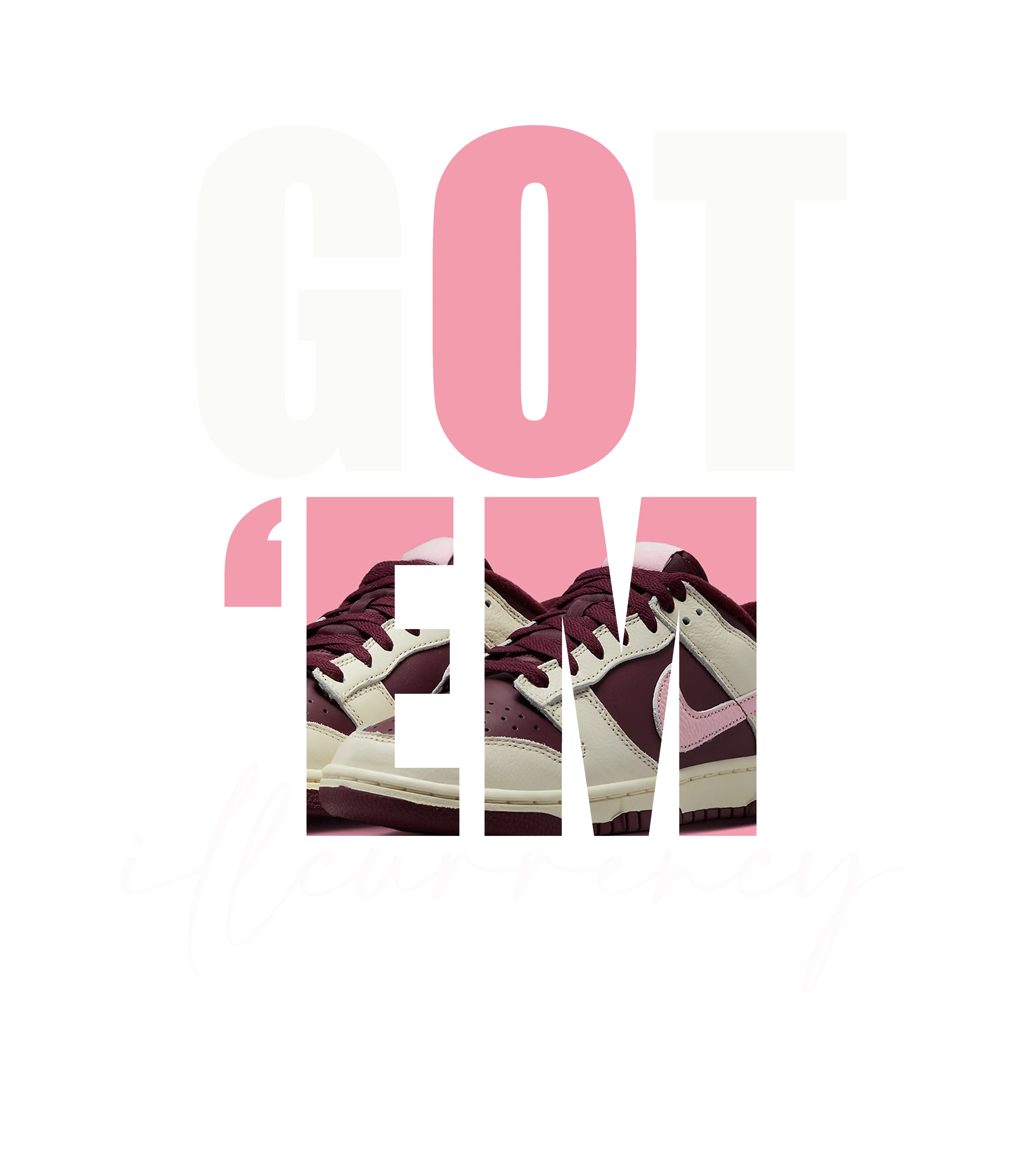 Nike Dunk Low Valentine's Day 2023 - Burgundy T-Shirt (Got Em)