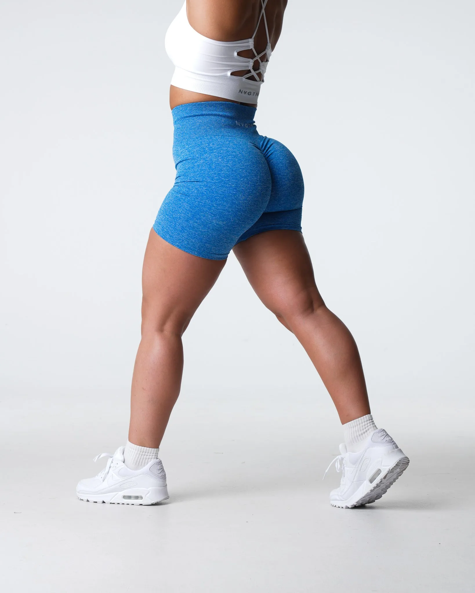 Ocean Blue Scrunch Seamless Shorts