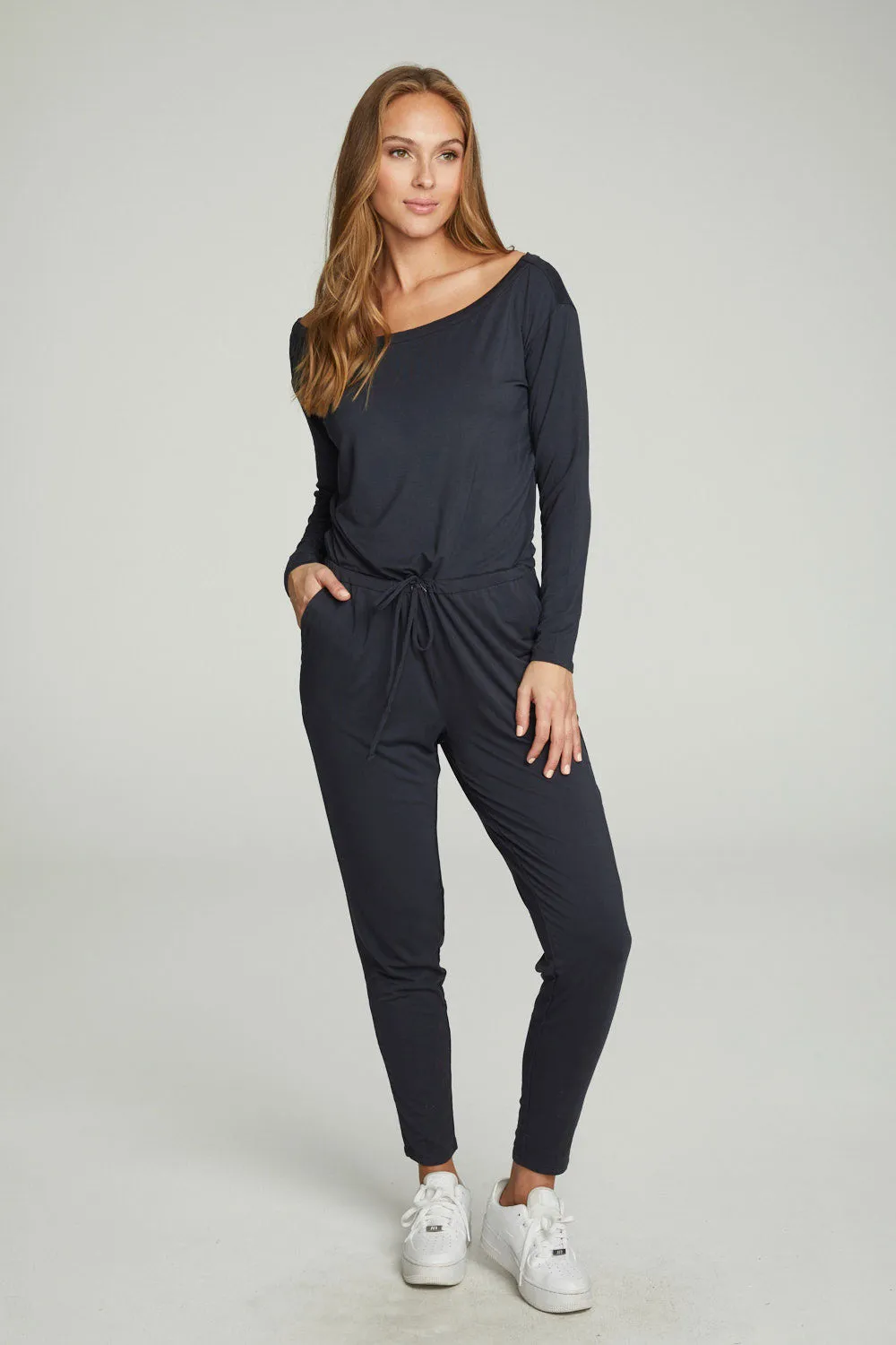 Off The Shoulder Long Sleeve Jumpsuit