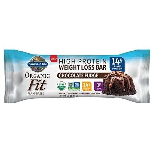 Organic Fit Bar Chocolate Fudge 12 Count By Garden of Life