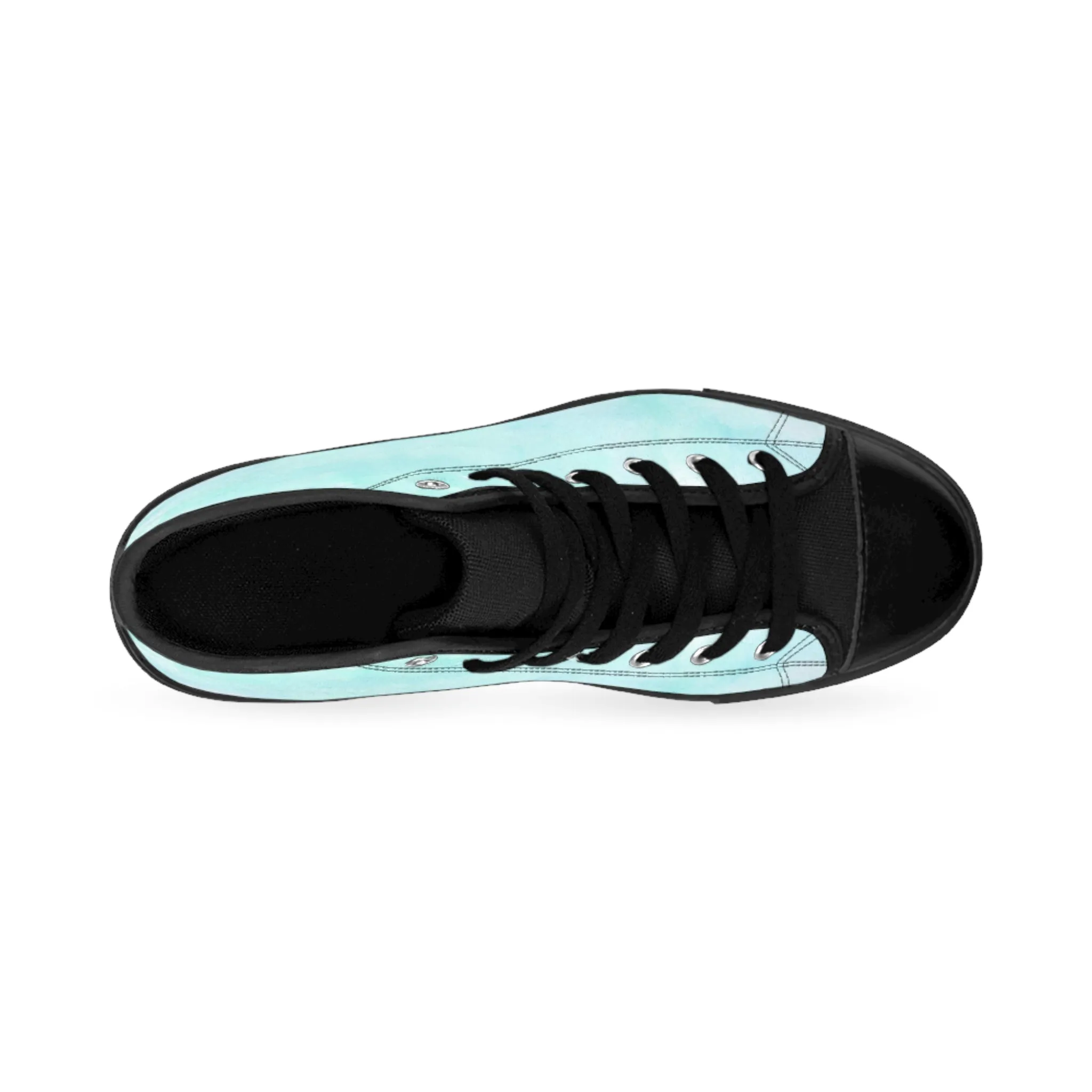 Pastel Blue Watercolor Men's Classic Sneakers