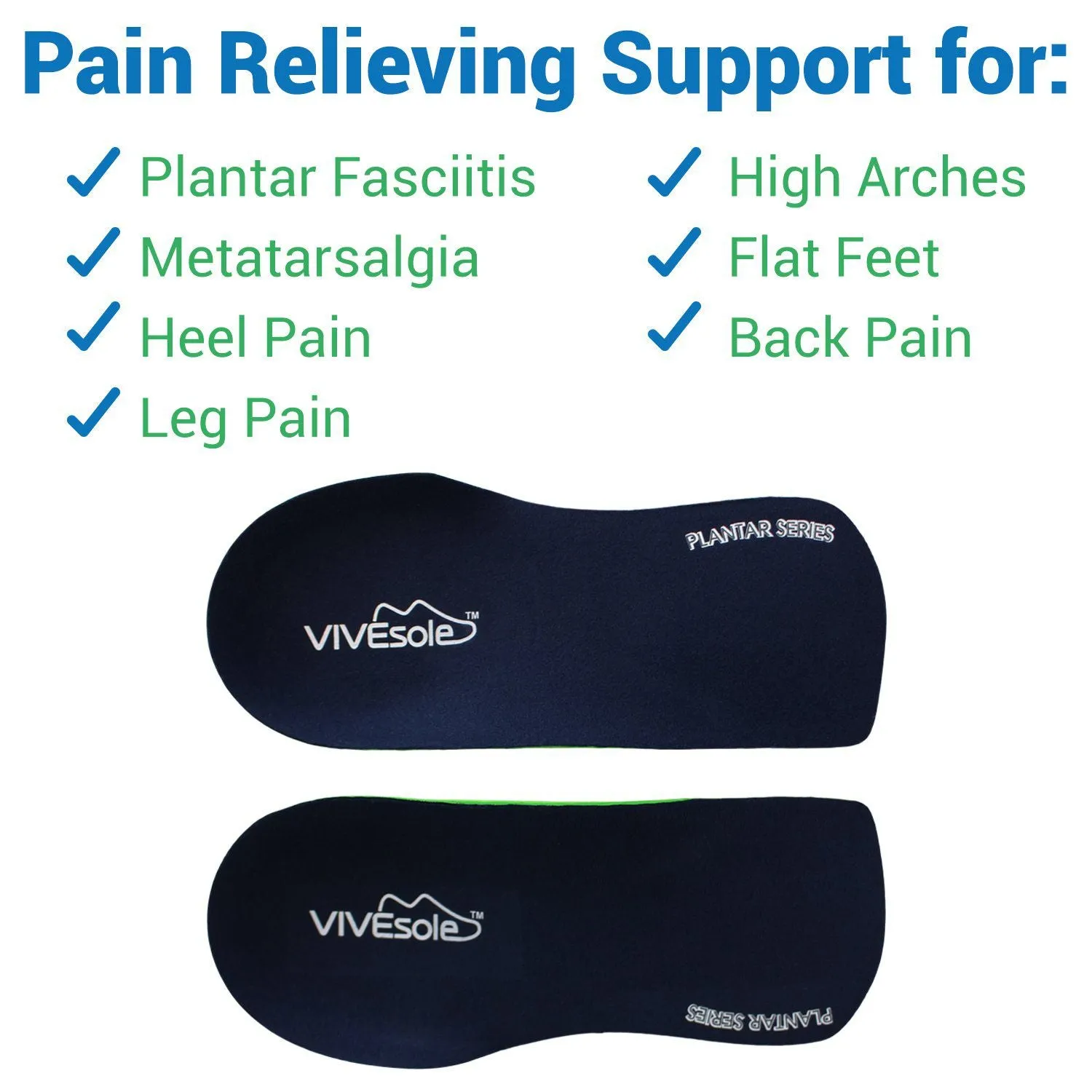 Plantar Series - 3/4 Length Insoles