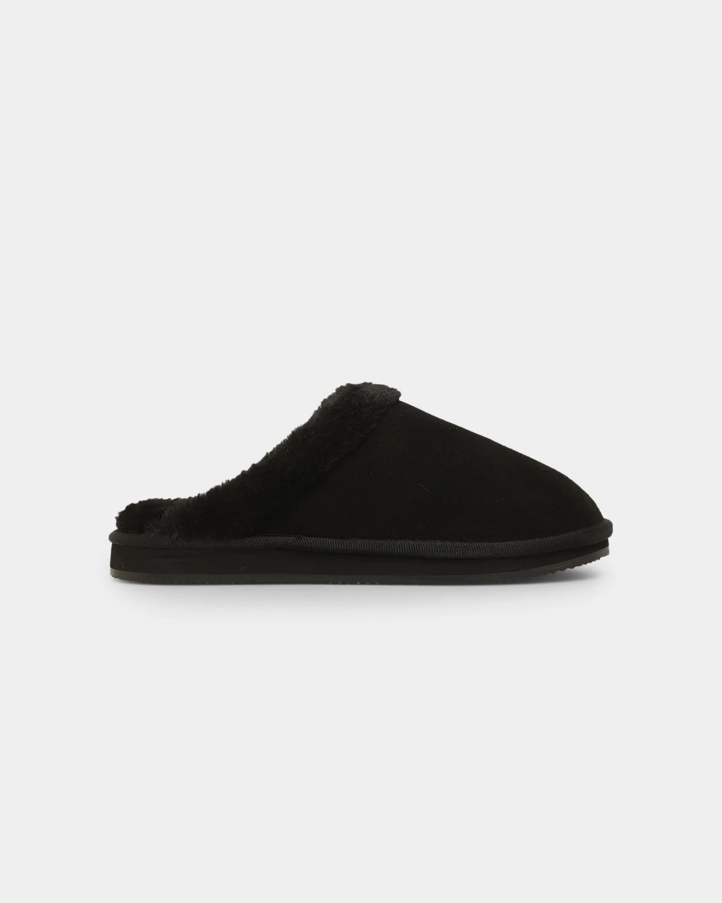 Polo Ralph Lauren Women's Kayleigh Scuff Bear Slipper Black Suede