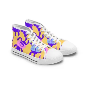 Purple Cats Women's High Top Sneakers