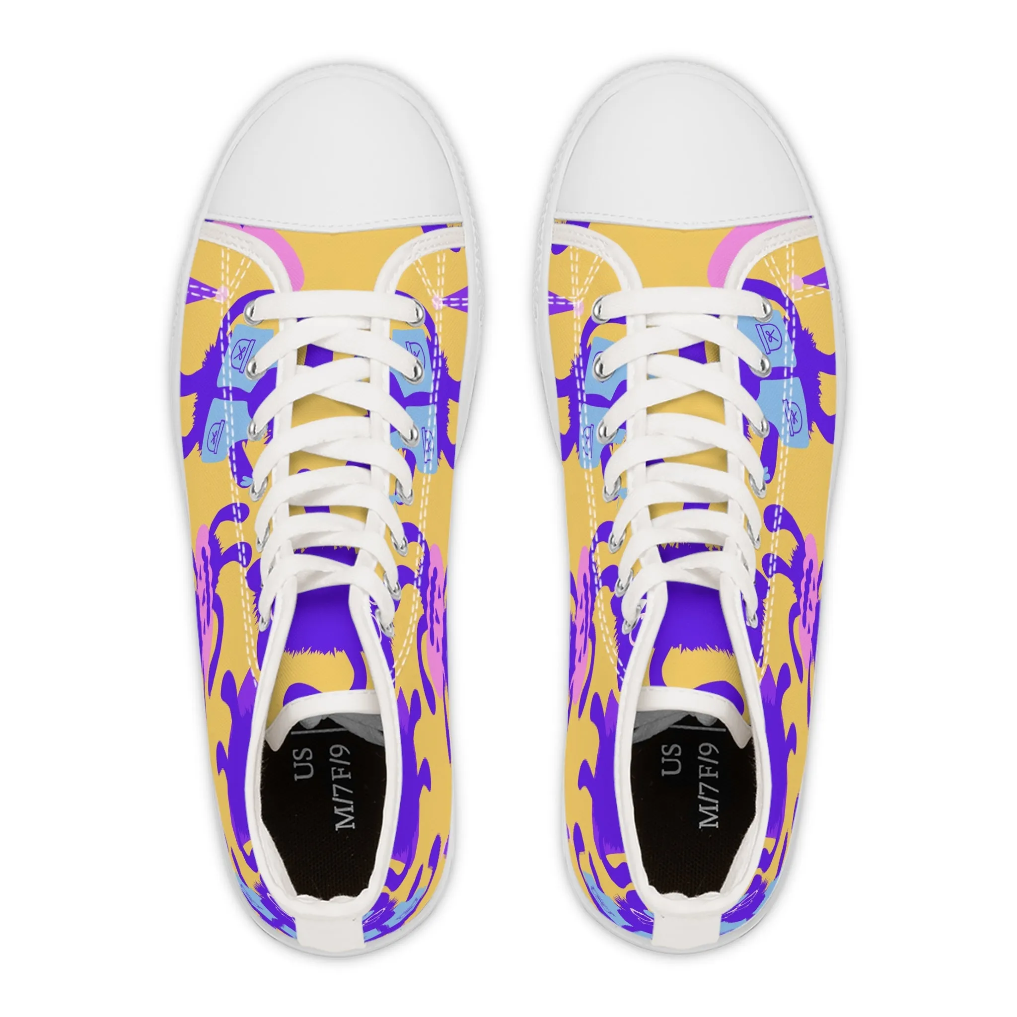 Purple Cats Women's High Top Sneakers