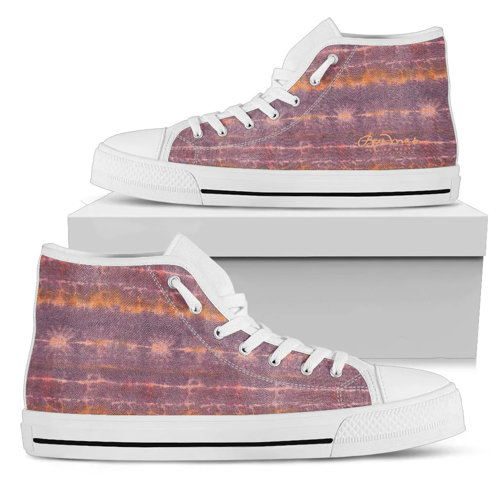 Purple Sunset Tie Dye High Top Sneakers