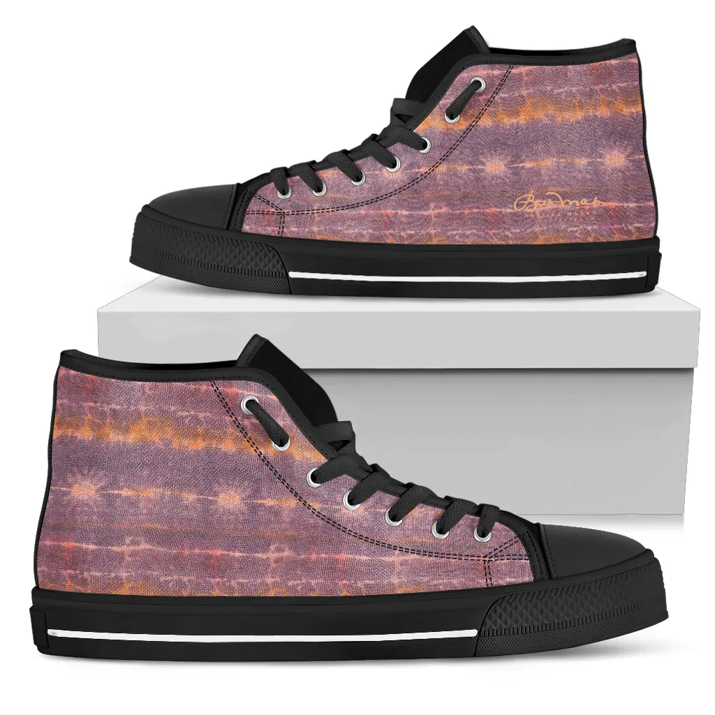 Purple Sunset Tie Dye High Top Sneakers