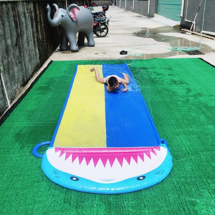 PVC Water Spray Shark Slide Lawn Park Outdoor Water Toys Without Surfboard