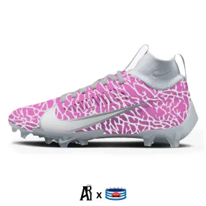 "Pink Elephant" Nike Vapor Edge Pro 360 2 Cleats by Stadium Custom Kicks