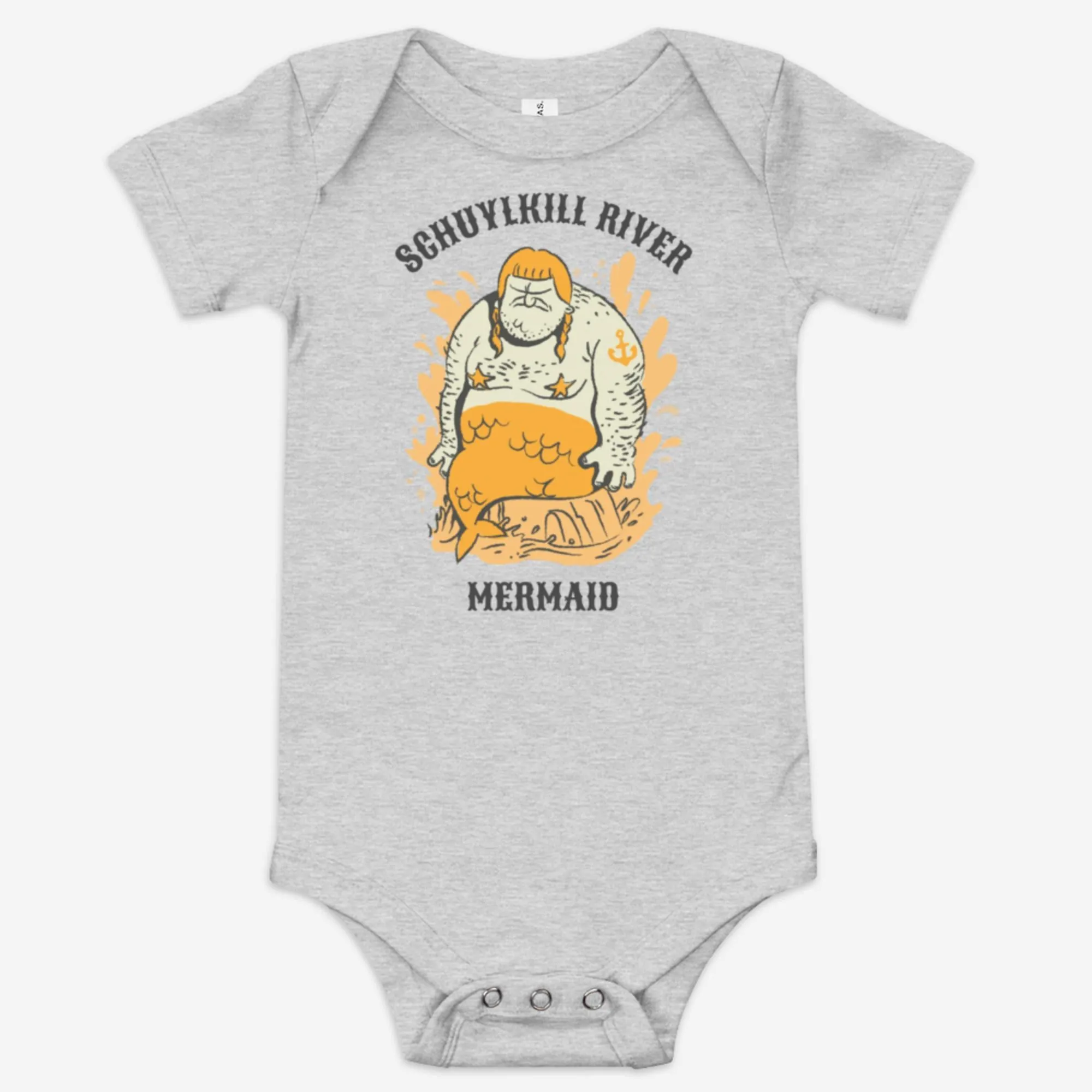 "Schuylkill River Mermaid" Baby Onesie