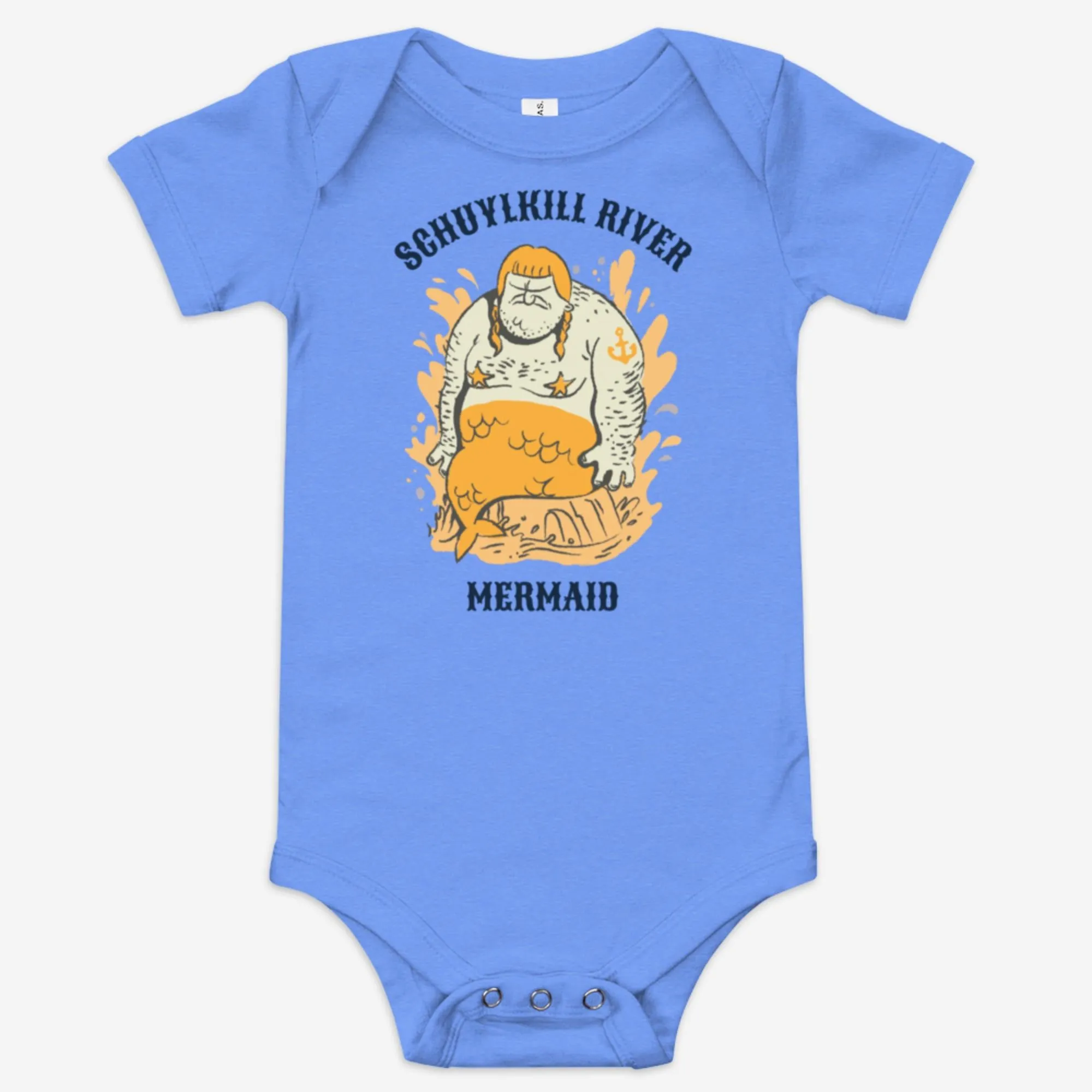 "Schuylkill River Mermaid" Baby Onesie