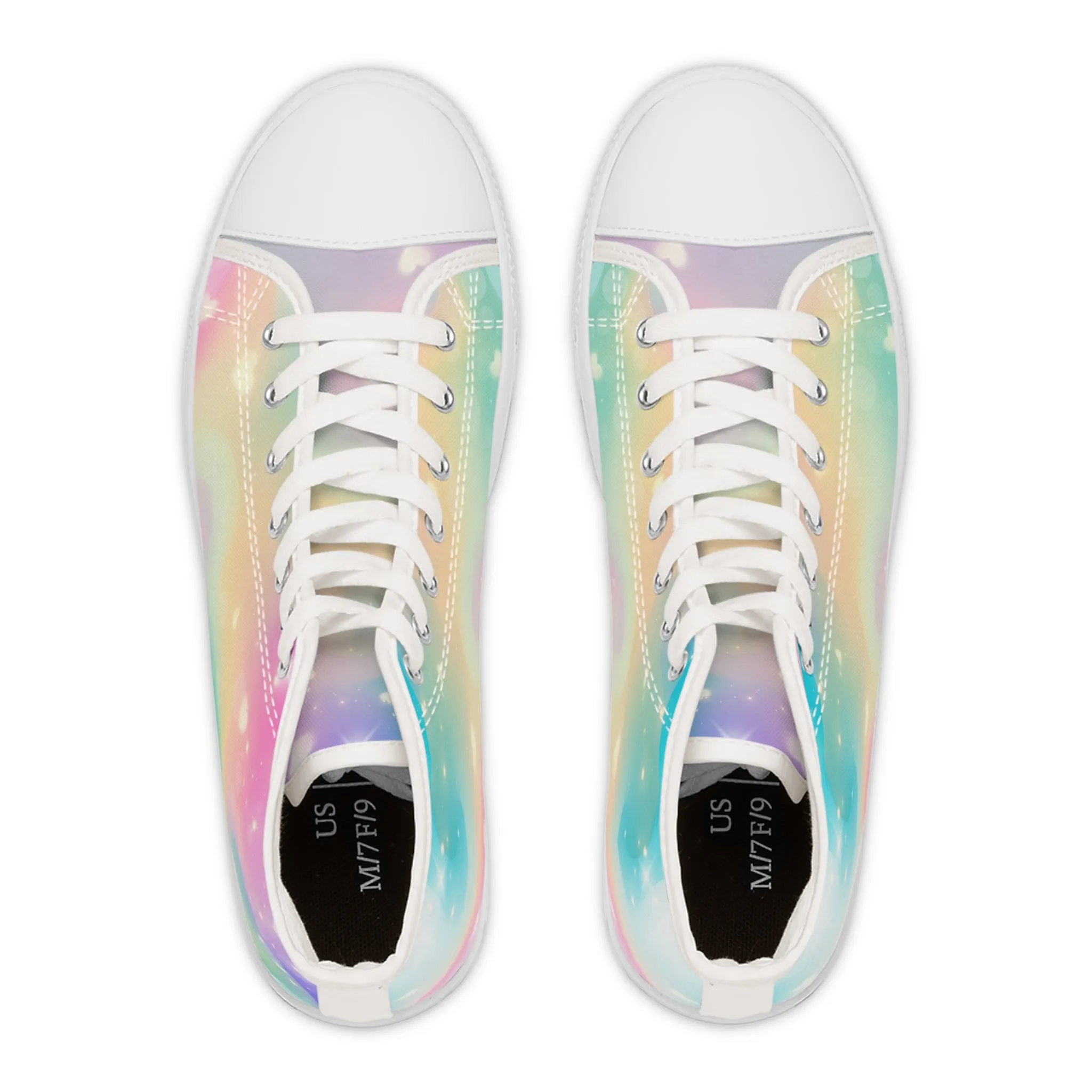 Rainbow Fantasy Background Women's High Top Sneakers