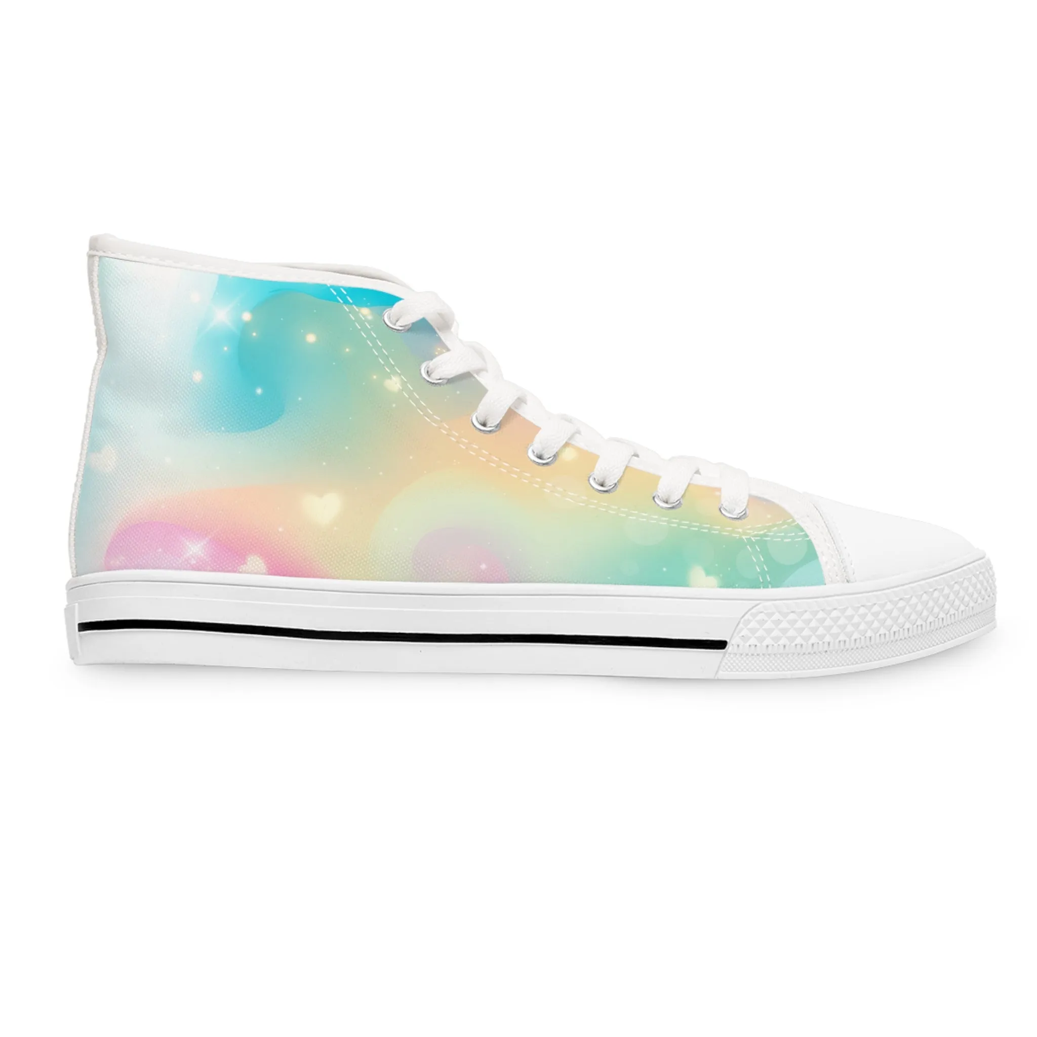 Rainbow Fantasy Background Women's High Top Sneakers