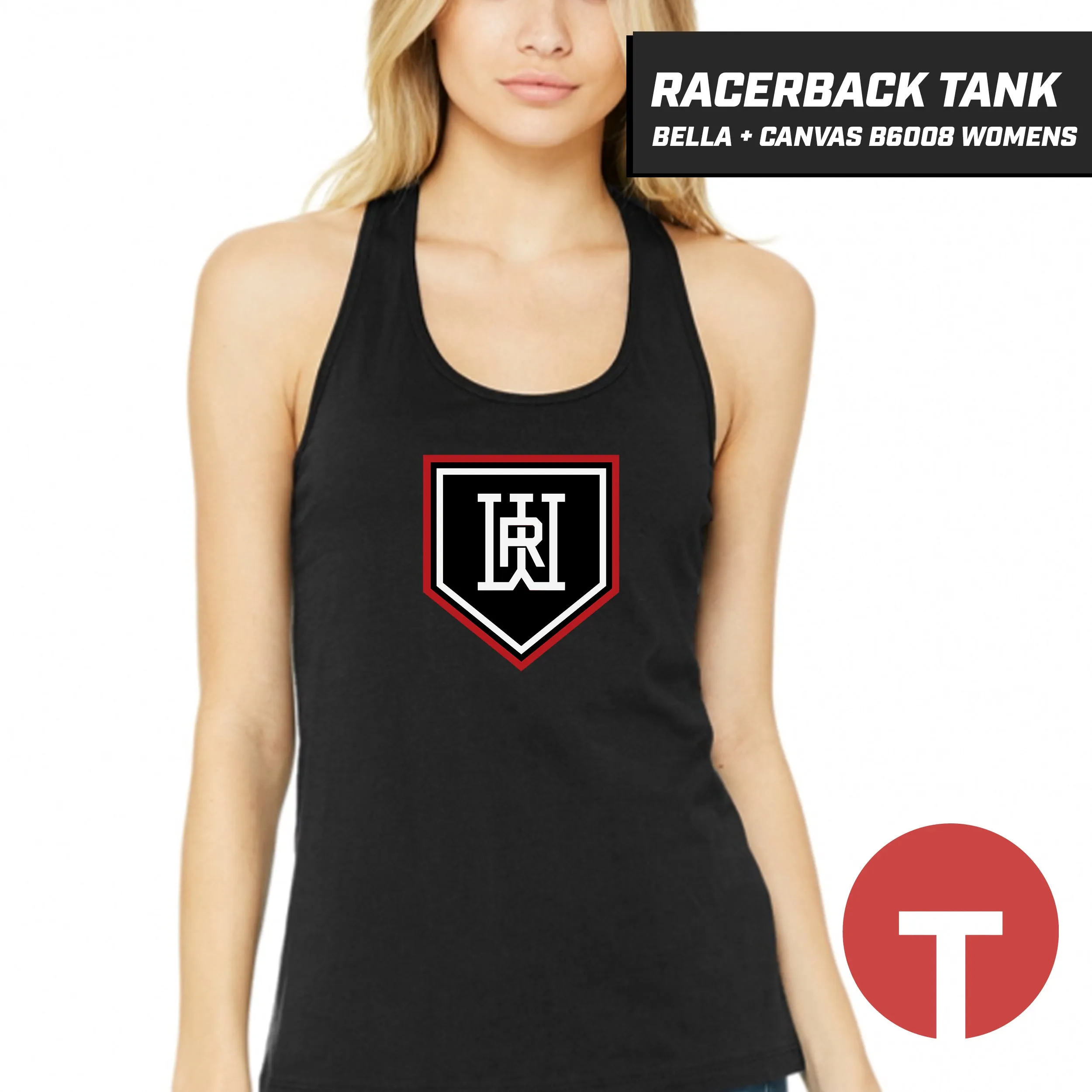 Rapids Baseball - Bella   Canvas B6008 Women's Jersey Racerback Tank - LOGO 5