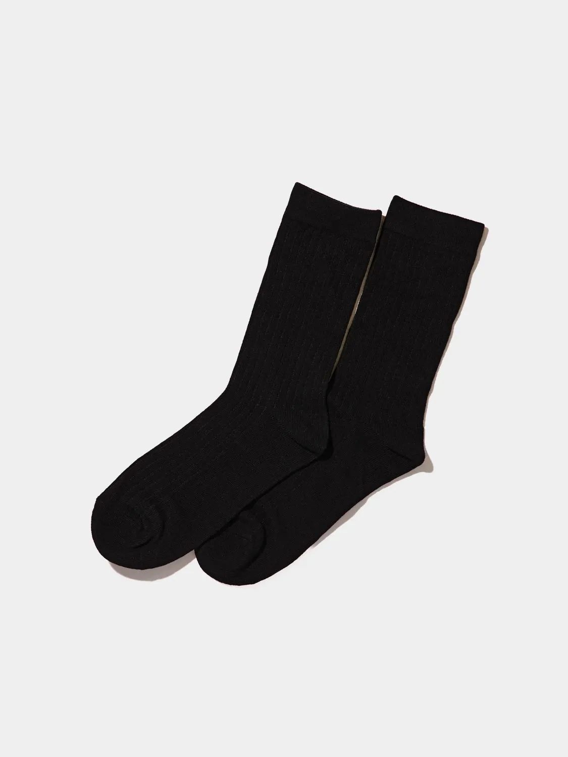 Ribbed Crew Socks