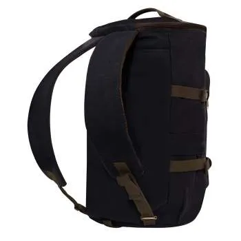 Rothco Convertible Canvas Duffle Backpack 19" Black/Brown 2516