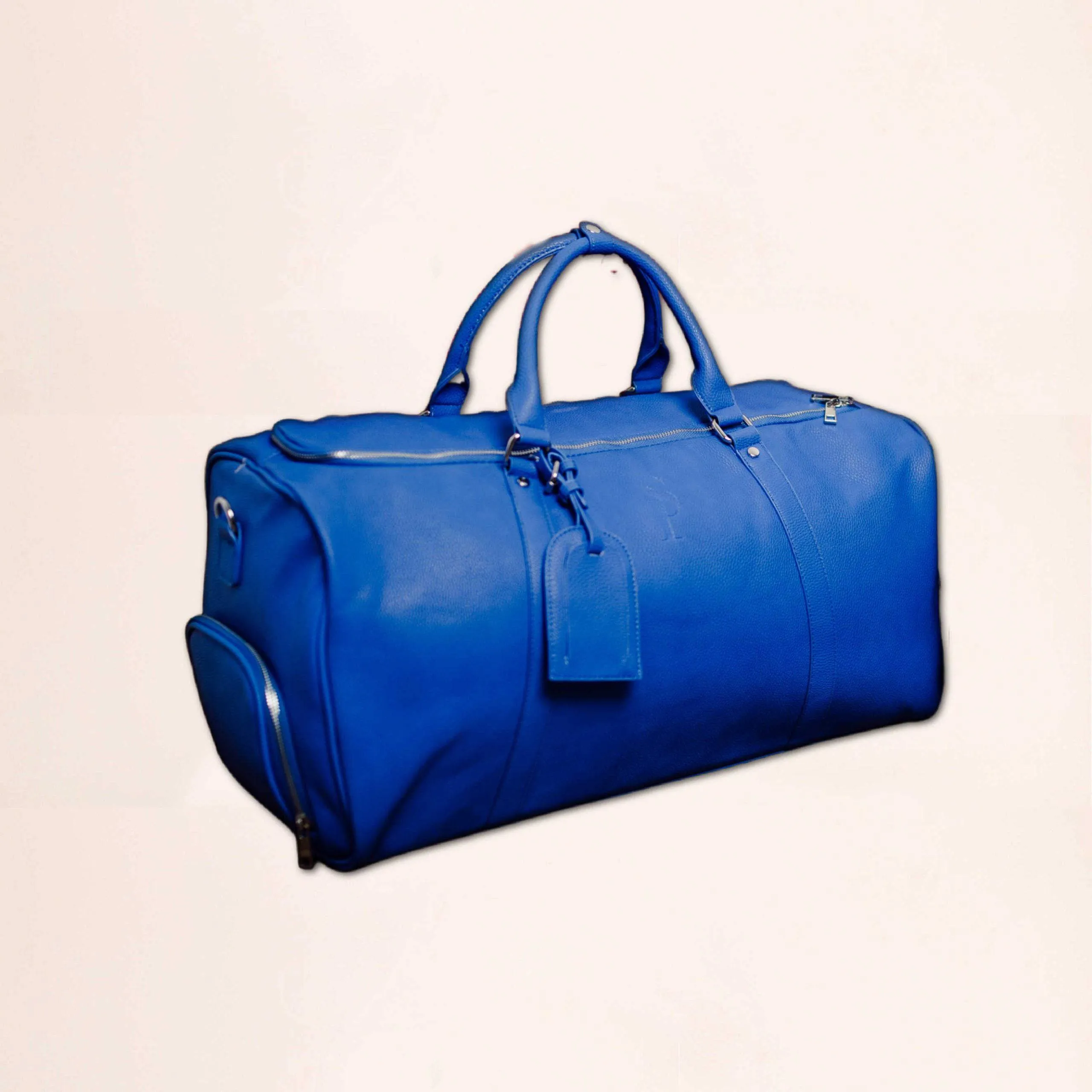 Royal Blue Leather Duffle Bag (Unbreakable Collab) 150 Made