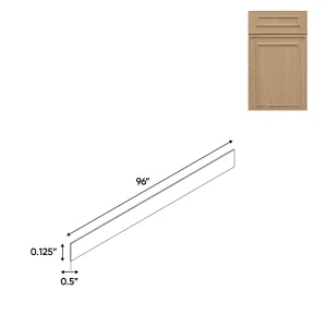 RTA - Elegant Shaker Oak - Plywood Toe Kick - 96"L x 0.12"T